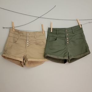 2 Tinseltown Womens High-waisted Shorts Size 0